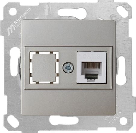 Mutlusan Rita Mek Tuş Telefon Prizi 1Xrj12 Titanyum - 2200 125 0183