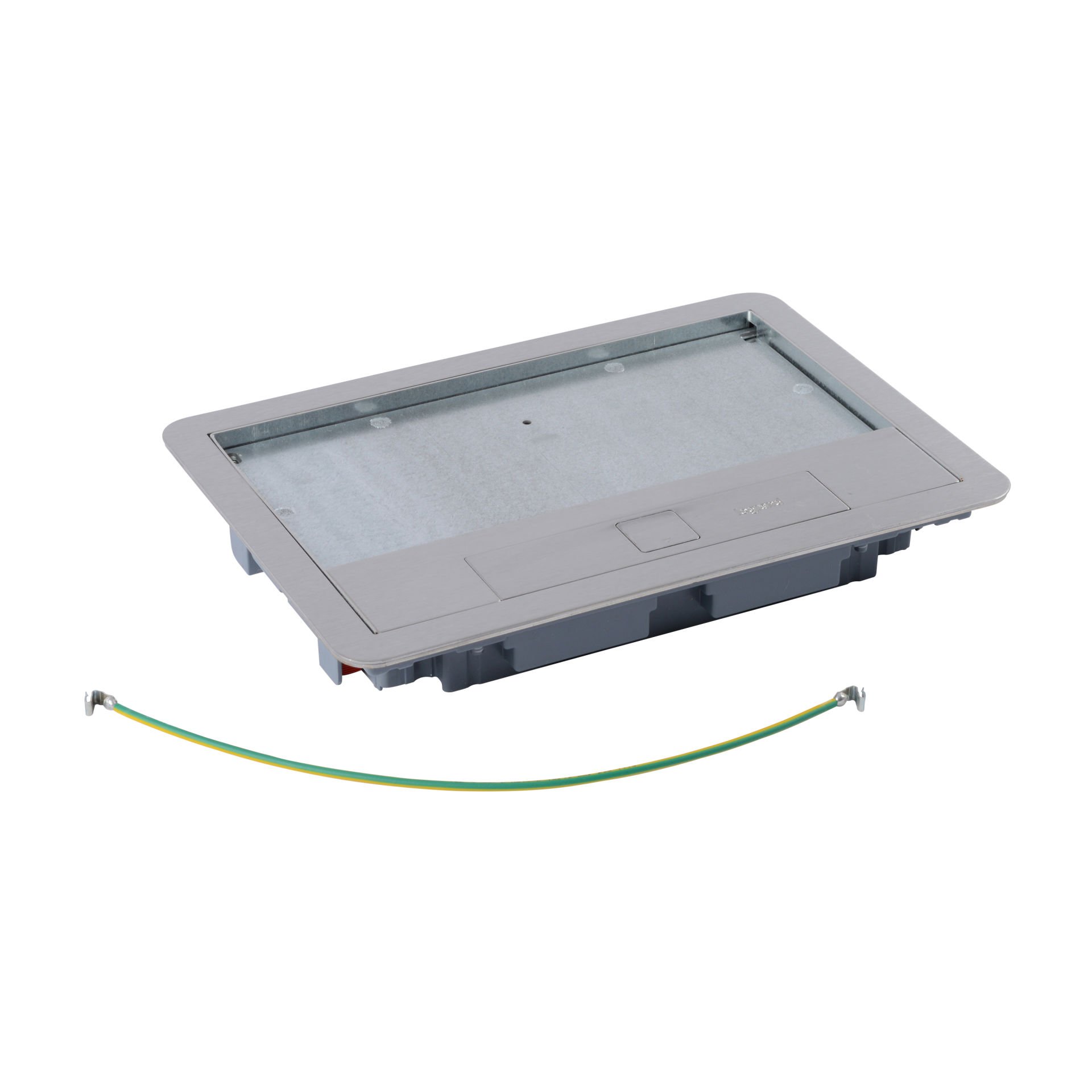 Legrand  Standart tip döşeme altı buat için kapak, metal, paslanmaz çelik, 8 veya 12 modül LEG-088003