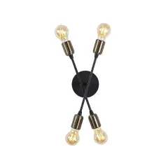 Aydinlatmadunyam Aplik Black Fleur-Nuw-3401