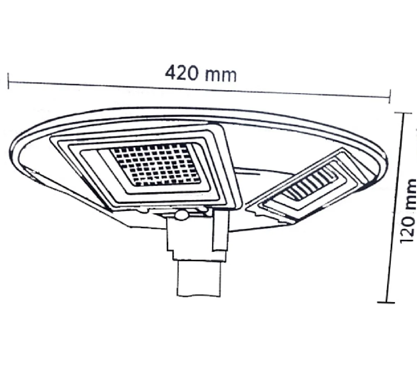 250w Cata Bahçe Solar Armatürü Uzaktan Kumandalı Ct-4675