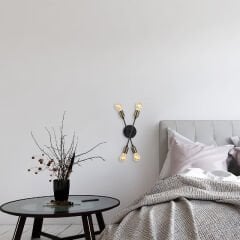 Aydinlatmadunyam Aplik Black Fleur-Nuw-3401