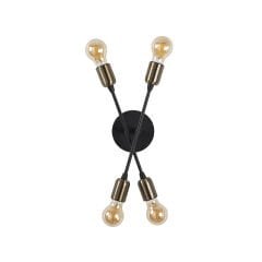 Aydinlatmadunyam Aplik Black Fleur-Nuw-3401