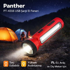 Panther Pt-4316 Usb Sarjli El Feneri