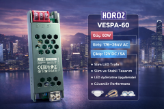 Horoz 082-004-0060 Vespa-60 60W 176-264V 5A Slim Led Trafo