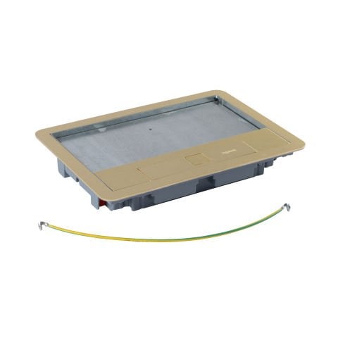 Legrand  Standart tip döşeme altı buat için kapak, metal, pirinç, 8 veya 12 modül LEG-088006