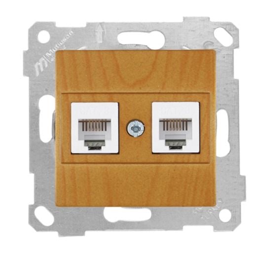 Mutlusan Rita Mek Tuş Telefon Prizi 2Xrj12 Meşe - 2200 126 0158