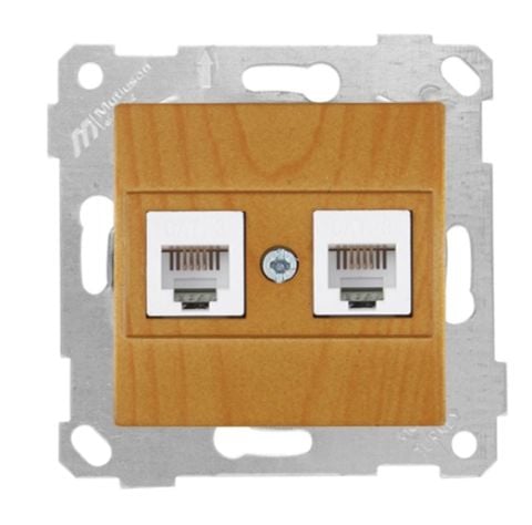 Mutlusan Rita Mek Tuş Telefon Prizi 2Xrj12 Meşe - 2200 126 0158