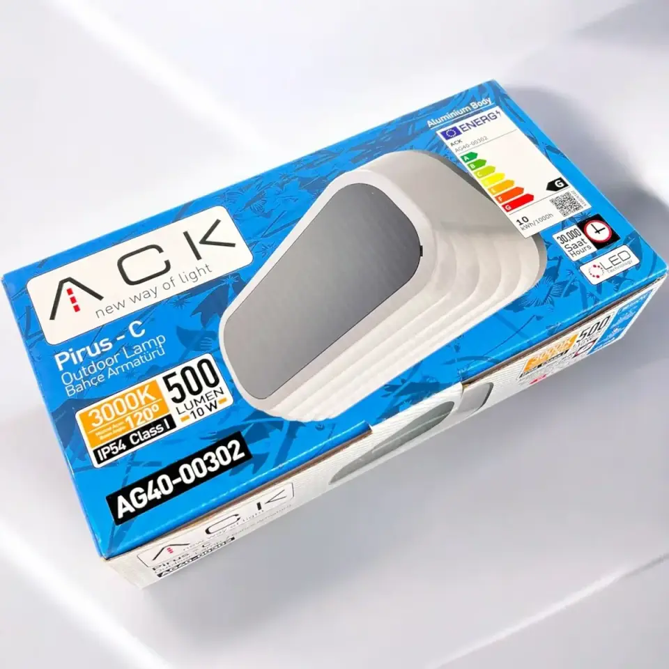 ACK 10W Pırus-C 3000K Led Bahçe Aplıgı AG40-00302