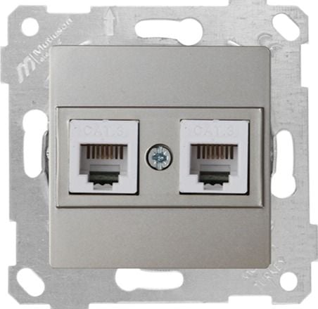 Mutlusan Rita Mek Tuş Telefon Prizi 2Xrj12 Titanyum - 2200 126 0183