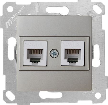Mutlusan Rita Mek Tuş Telefon Prizi 2Xrj12 Titanyum - 2200 126 0183