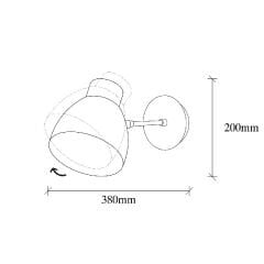 Aydinlatmadunyam Aplik Black Spotkafasi-Nuw-3091