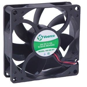 Çetinkaya Pano  80x80x25 Bilezikli 24V DC 0.15A 3.6W 3500 RPM 103 M3/H Kapasiteli Fan V05 080 001