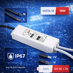 Horoz 083-001-0018 Vesta-18 18W 176-264V 1.5A Ip67 Led Trafo