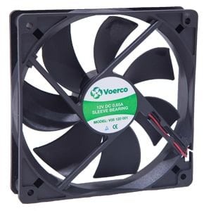 Çetinkaya Pano  120x120x25 Bilezikli 12V DC 0.45A 5.40W 3200 RPM 148 M3/H Kapasiteli Fan V05 120 001
