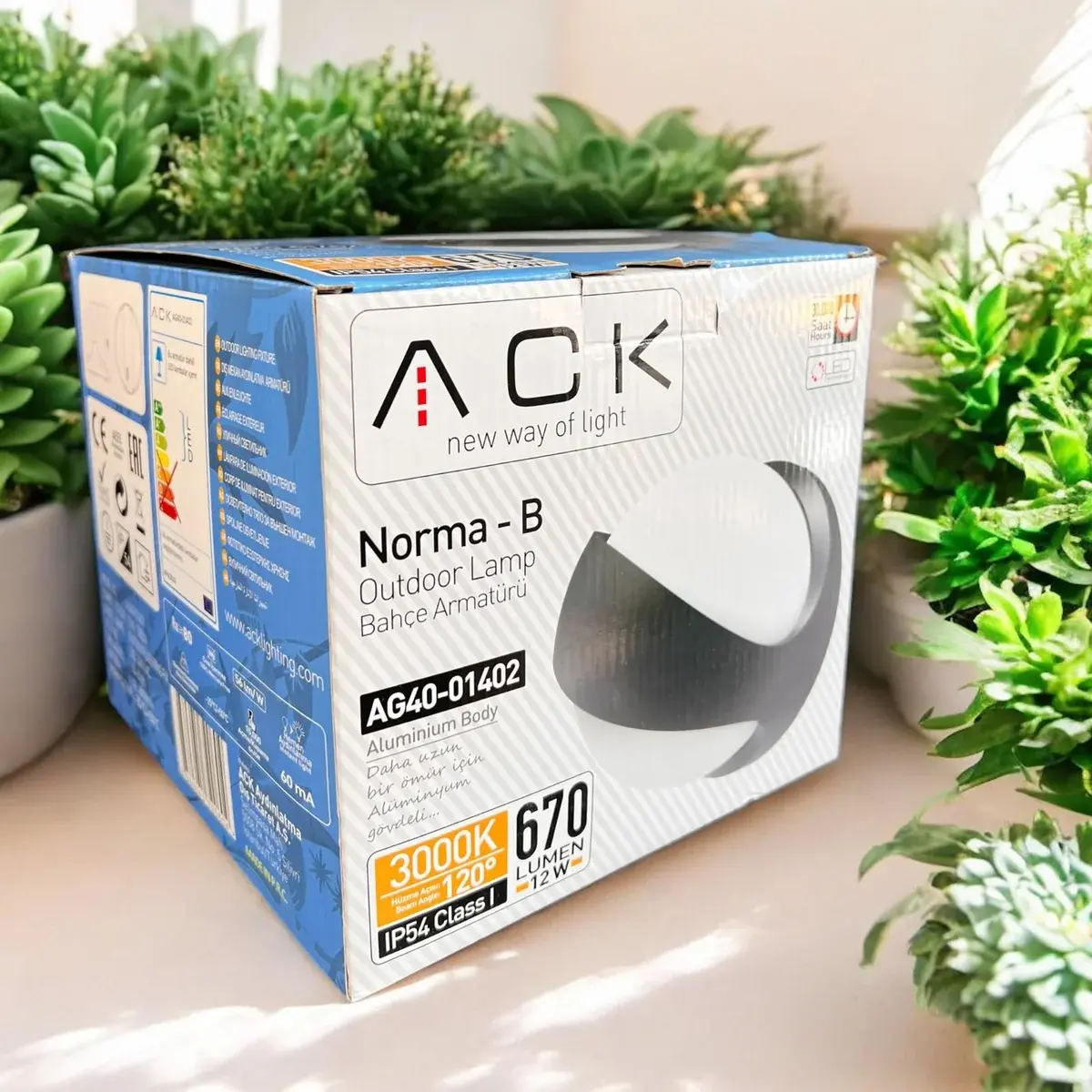 ACK 12W Norma-B Black 3000K Led Bahçe Aplıgı AG40-01402 en uygun fiyatlı satıcı
