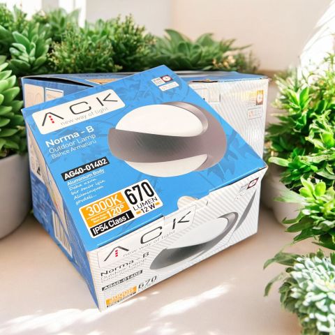 ACK 12W Norma-B Black 3000K Led Bahçe Aplıgı AG40-01402