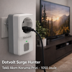 Dotvolt Surge Hunter - Tekli  Akım Koruma Prizi - 1050 Joule