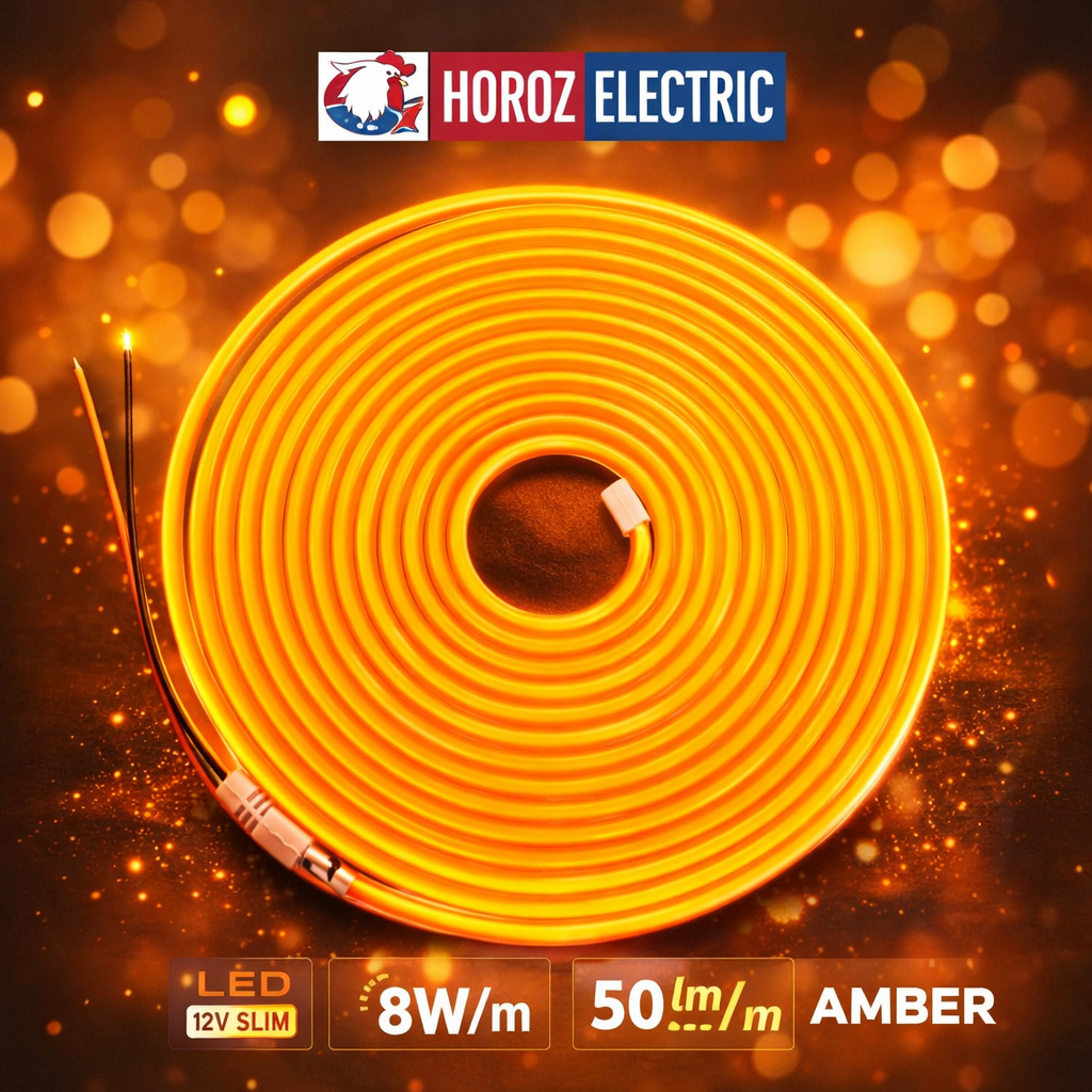 Horoz 081-010-0033  12 Volt  Amber Slim Neon Led