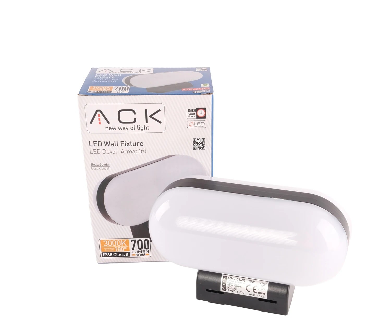 ACK 10W Pc Duvar Aplıgı 3000K AG40-01602 en uygun fiyatlı satıcı