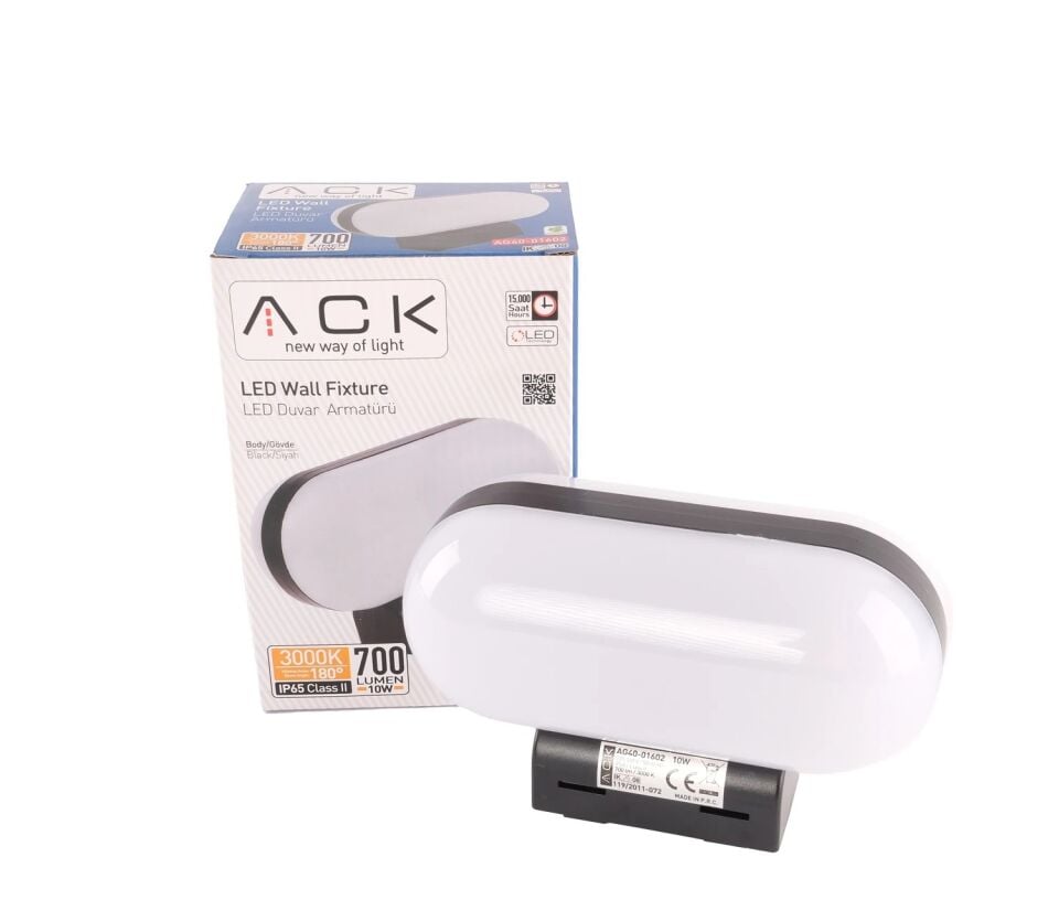 ACK 10W Pc Duvar Aplıgı 3000K AG40-01602