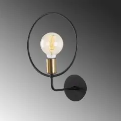 Aydinlatmadunyam Aplik Black Circle-Nuw-3260
