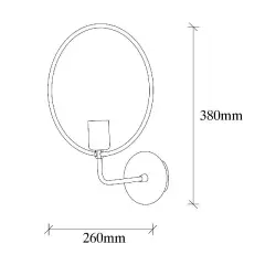 Aydinlatmadunyam Aplik Black Circle-Nuw-3260