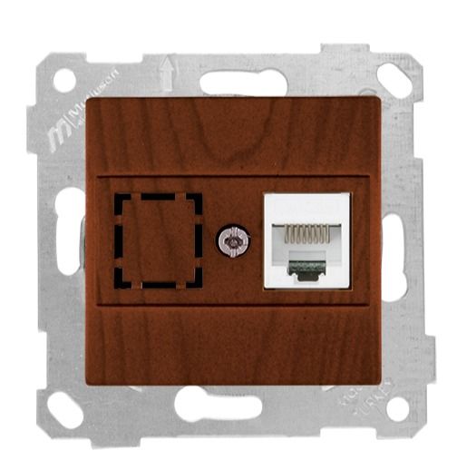 Mutlusan Rita Mek Tuş Data Prizi 1*Rj45  Cat5E  Ceviz - 2200 136 0157