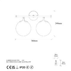 Aydinlatmadunyam Aplik Shiny Gold Roe-10730
