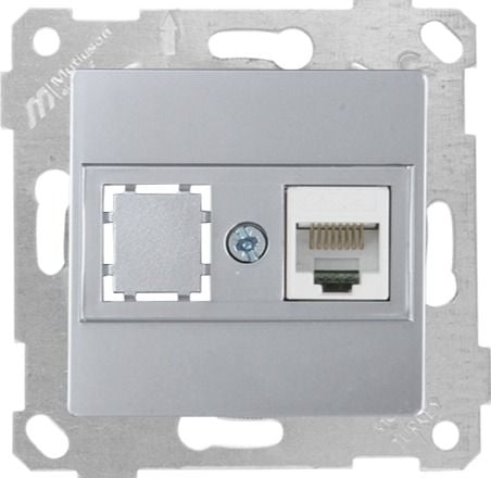Mutlusan Rita Mek Tuş Data Prizi 1*Rj45  Cat5E  İnox - 2200 136 0182