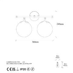 Aydinlatmadunyam Aplik Black Roe-10740