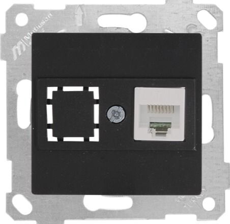 Mutlusan Rita Mek Tuş Data Prizi 1*Rj45  Cat5E  Siyah - 2200 136 0184