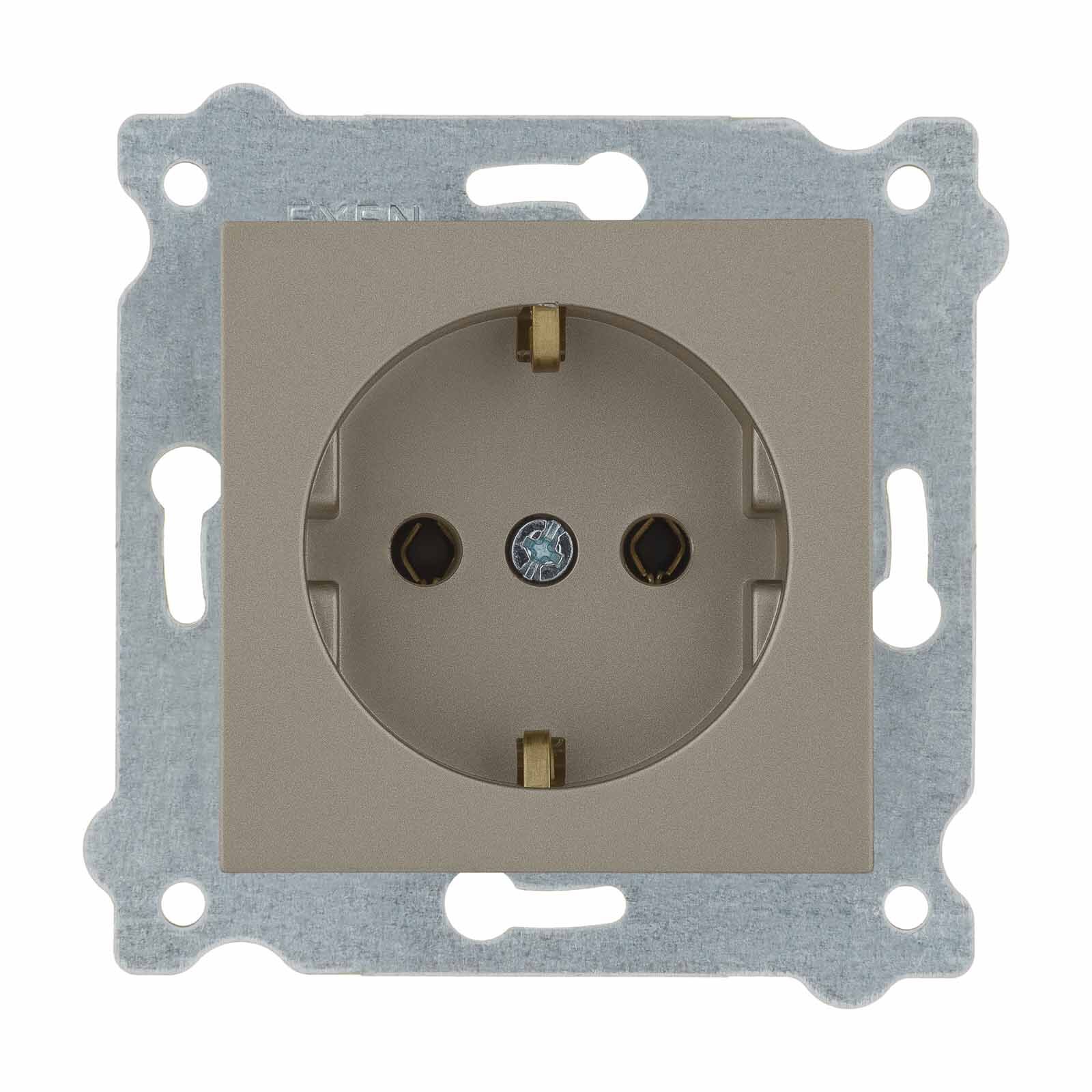 Exen Titanyum Modül+Kapak  Toprakli Priz