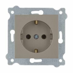 Exen Titanyum Modül+Kapak  Toprakli Priz