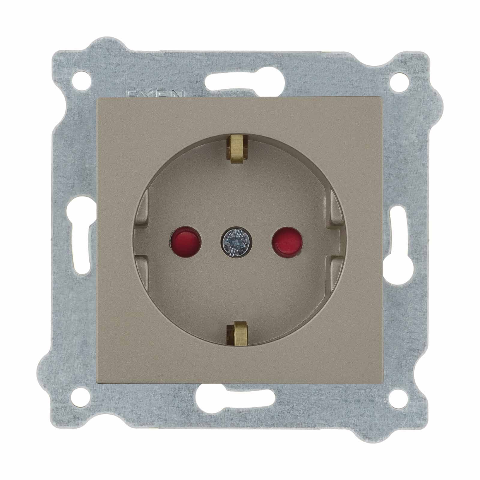 Exen Titanyum Modül+Kapak  Çocuk Korumali Toprakli Priz