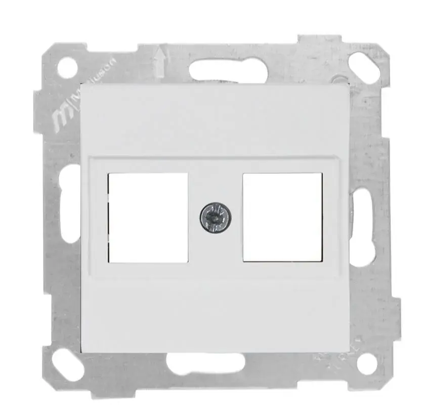 Mutlusan Rita Mek Tuş Data Prizi 2*Rj45  Kon.Süz  Beyaz - 2200 137 0101