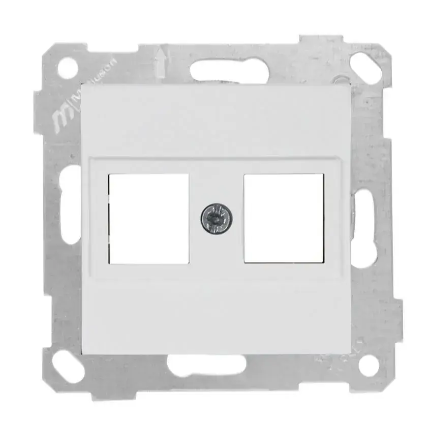 Mutlusan Rita Mek Tuş Data Prizi 2*Rj45  Kon.Süz  Beyaz - 2200 137 0101