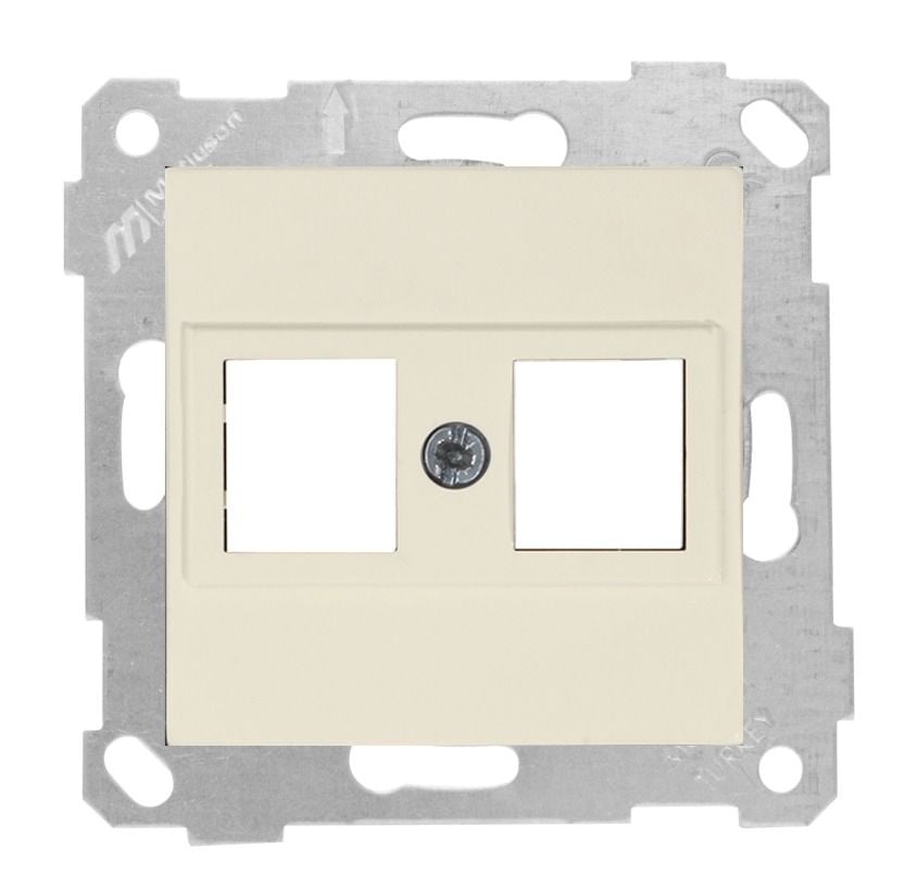 Mutlusan Rita Mek Tuş Data Prizi 2*Rj45  Kon.Süz  Krem - 2200 137 0102
