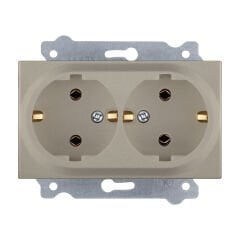 Exen Titanyum Modül+Kapak  Ikili Toprakli Priz (Comfort)