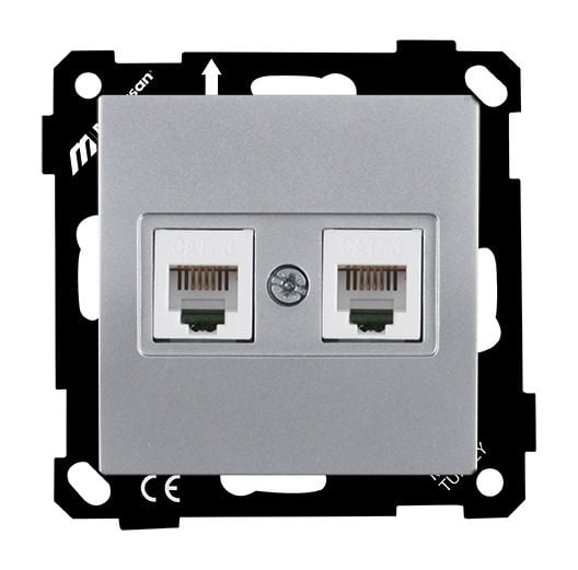 Mutlusan Ep Telefon Prizi 2*Rj12 Gümüş - 2270 126 0192
