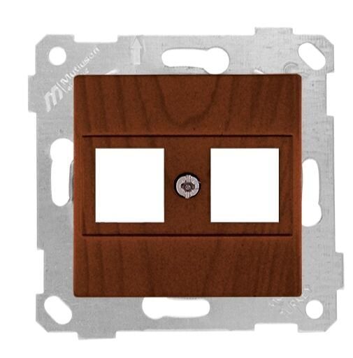 Mutlusan Rita Mek Tuş Data Prizi 2*Rj45  Kon.Süz  Ceviz - 2200 137 0157