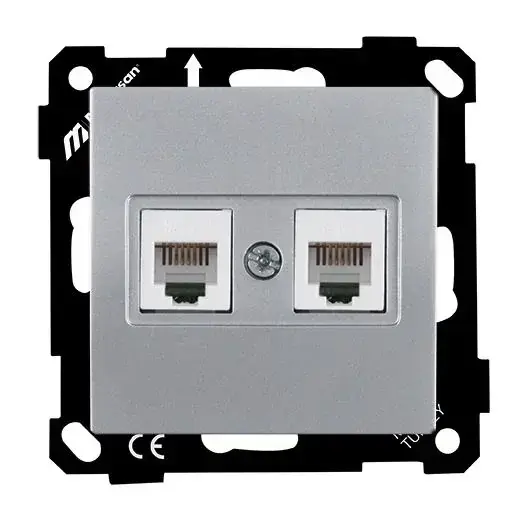 Mutlusan Ep Telefon Prizi 2*Rj12 Gümüş - 2270 126 0192