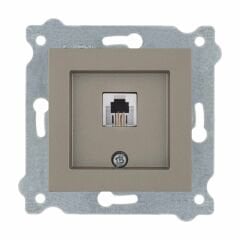 Exen Titanyum Modül+Kapak  Nümeris Telefon Prizi (Rj11 Kablolu)