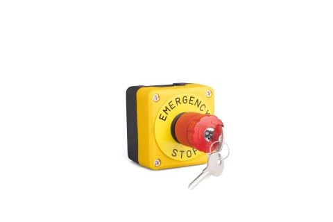 Emas Sarı-Siyah Pl.Kutu Tekli Stop Emniyet 30 Mm+Bet60A - P1EC400EA30K