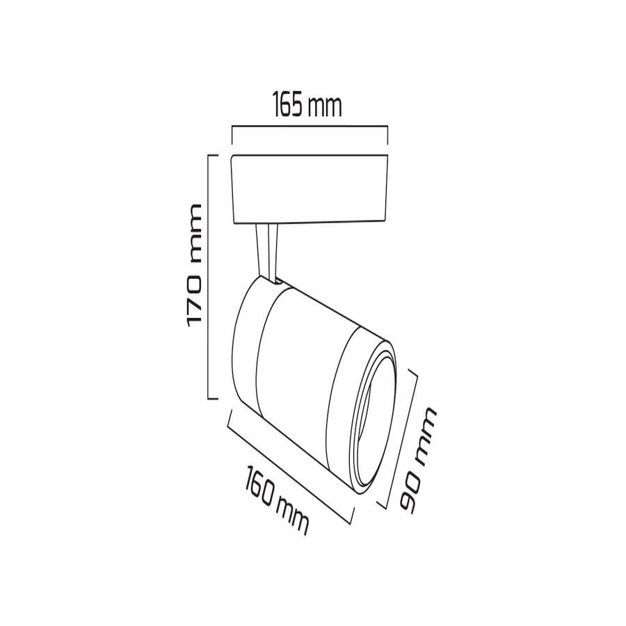 Goya Gy 3631 Siyah Kasa 20W 15-60° 3000K Led Ray