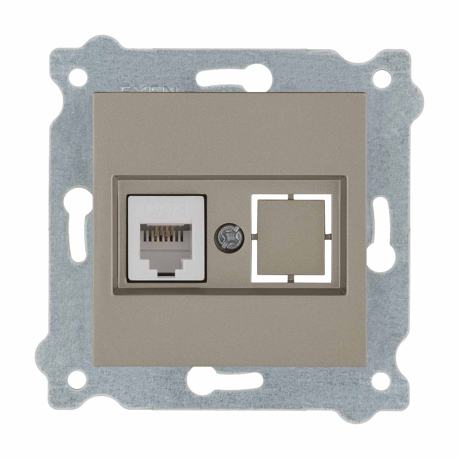 Exen Titanyum Modül+Kapak  Nümeris Telefon Prizi (Cat3 Kablosuz)