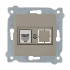 Exen Titanyum Modül+Kapak  Nümeris Telefon Prizi (Cat3 Kablosuz)