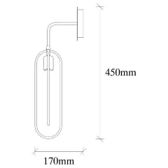 Aydinlatmadunyam Aplik BlackGold Cerco-Nuw-3151