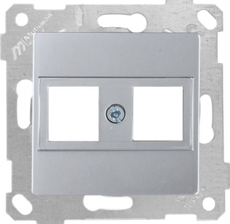 Mutlusan Rita Mek Tuş Data Prizi 2*Rj45  Kon.Süz  İnox - 2200 137 0182