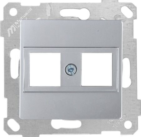 Mutlusan Rita Mek Tuş Data Prizi 2*Rj45  Kon.Süz  İnox - 2200 137 0182