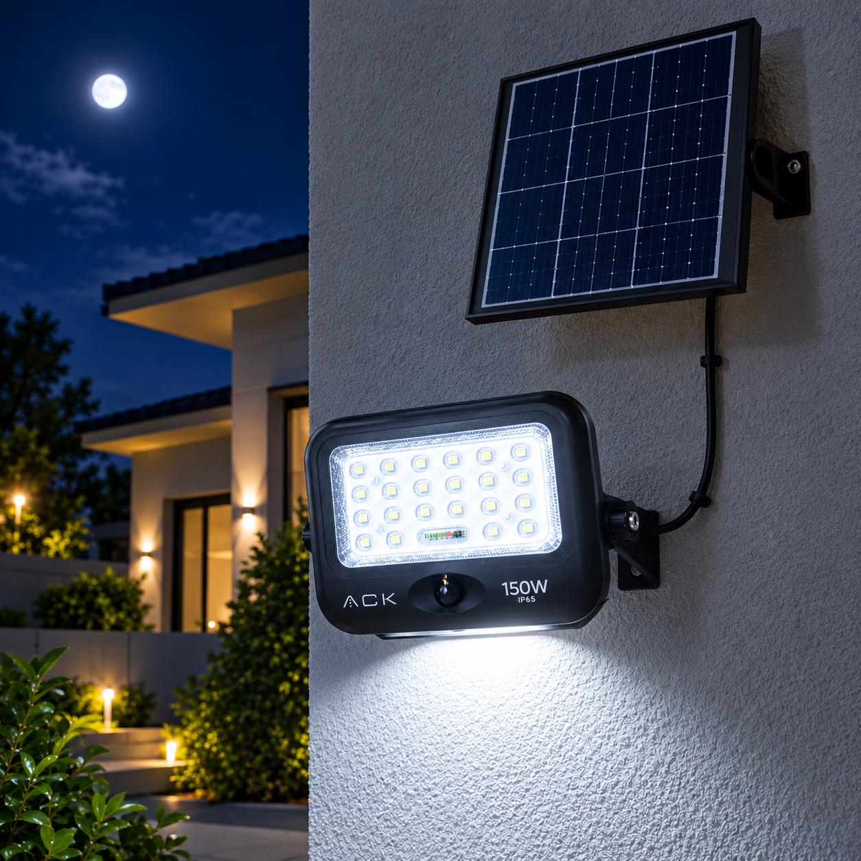 ACK 150W Lensli Solar Led Projektör 6500K Ip65 AT65-05032